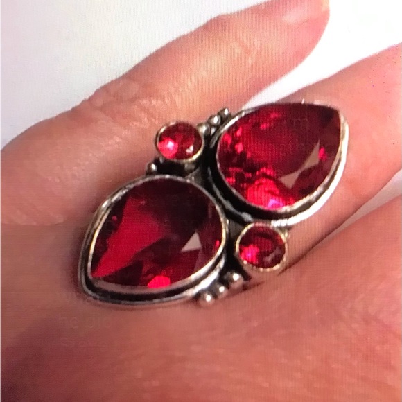 Garnet 925 Sterling Silver Ring